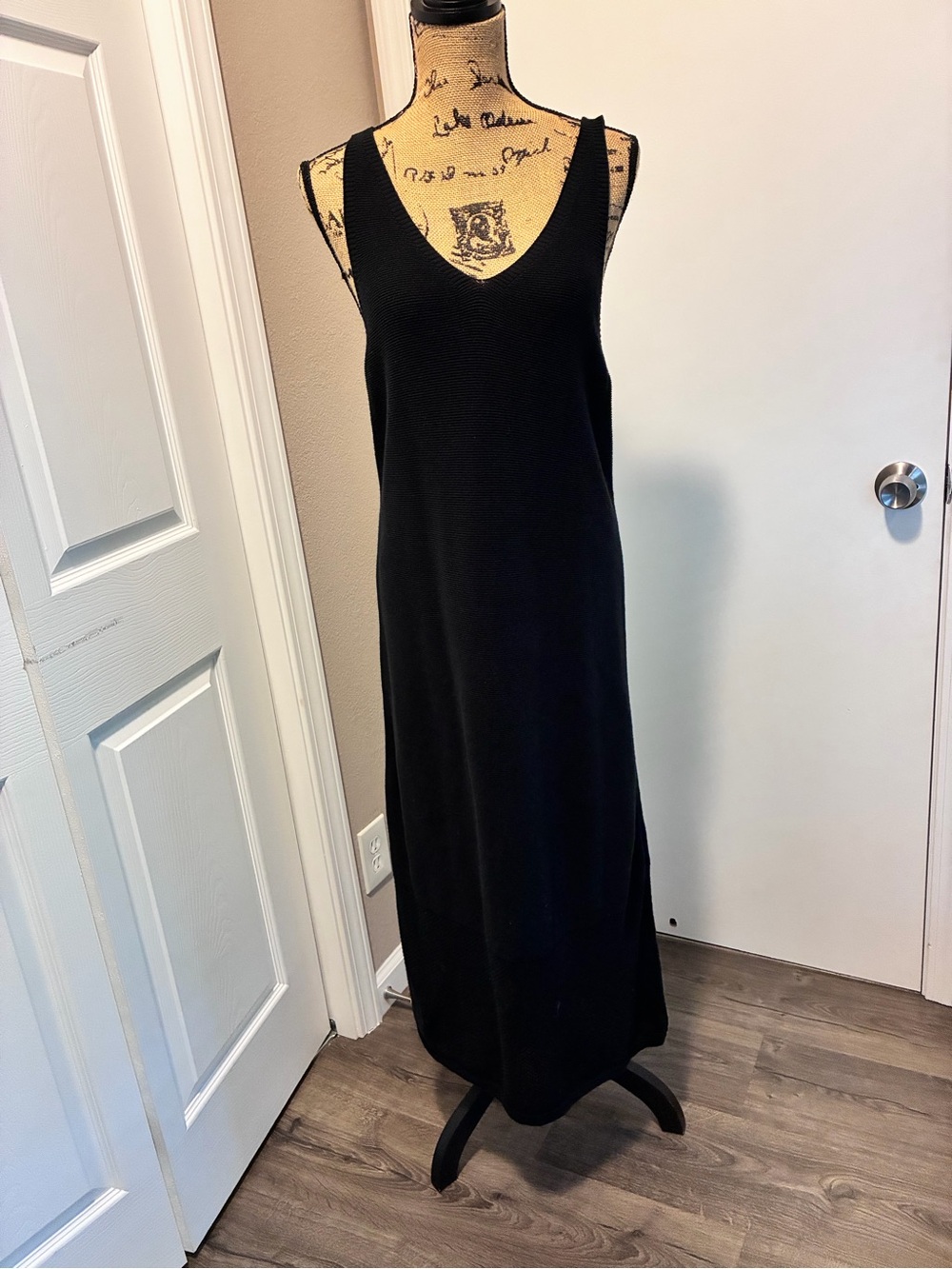 Banana Republic Black V-Neck Maxi Dress